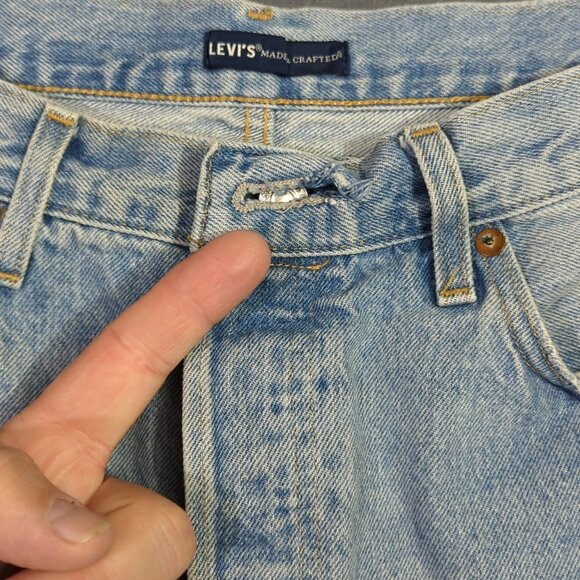 Levi's Made And Crafted Selvedge Jeans Women's 32 Fits 34x25 Blue 501 Taper - Picture 10 of 16